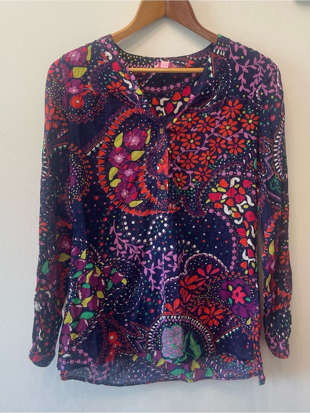 Lily Pulitzer Providence Cotton Tunic in “Garden Menagerie” Small
